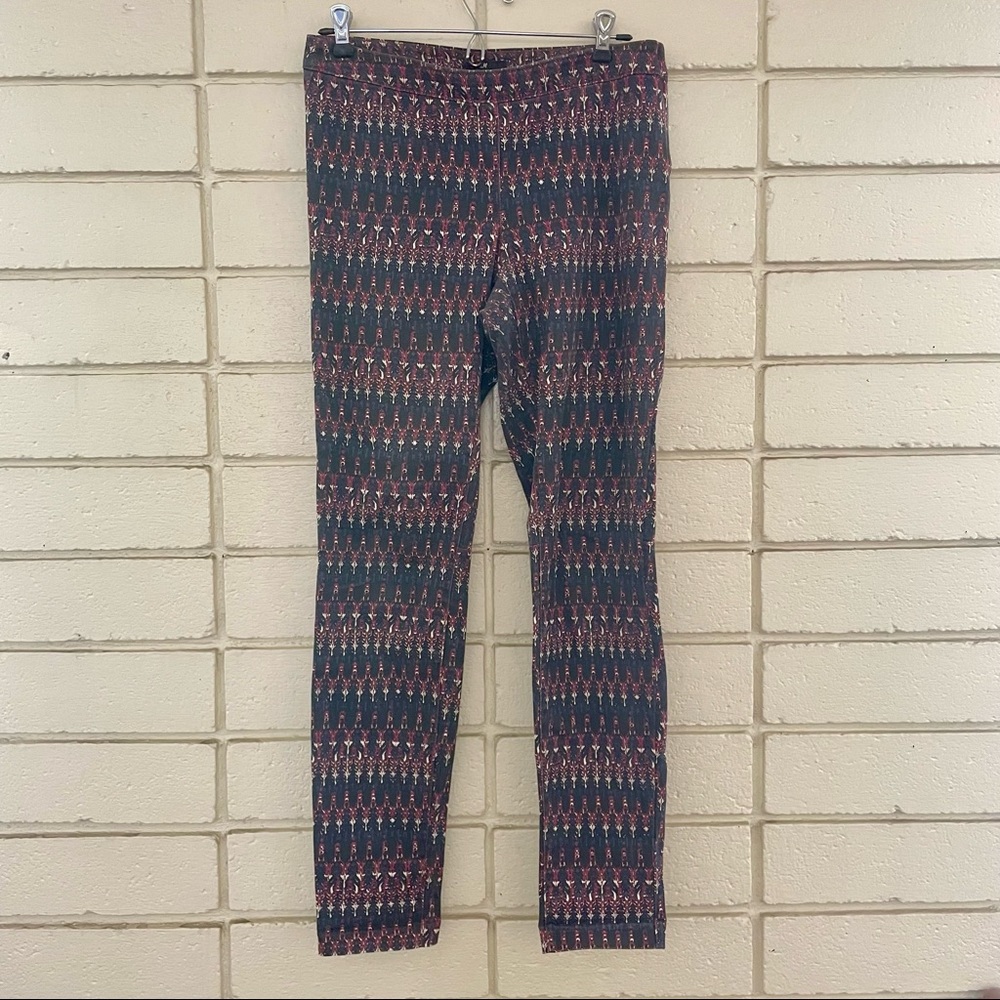 H&M patterned side zip denim skinny jeans size 8 (fits 6)